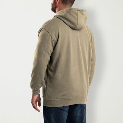 Berne Mens Long Sleeve Fleece Lined Zipper Hoodie