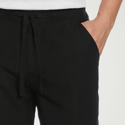 Cubavera 32" Inseam Linen Drawstring Mens Regular Fit Flat Front Pant