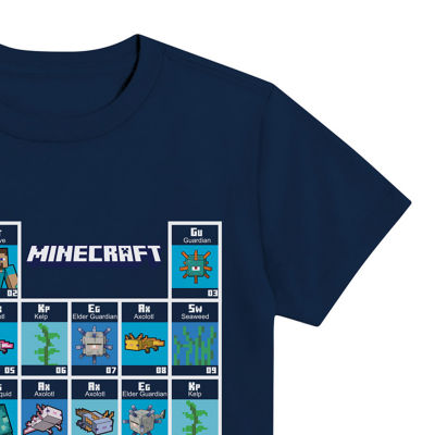 Little & Big Boys Crew Neck Short Sleeve Minecraft Graphic T-Shirt