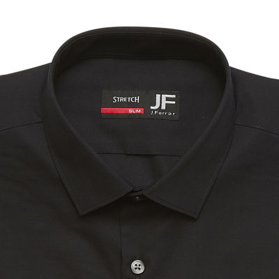 J. Ferrar Ultra Comfort Big and Tall Mens Regular Fit Easy Care Stretch Fabric Long Sleeve Dress Shirt