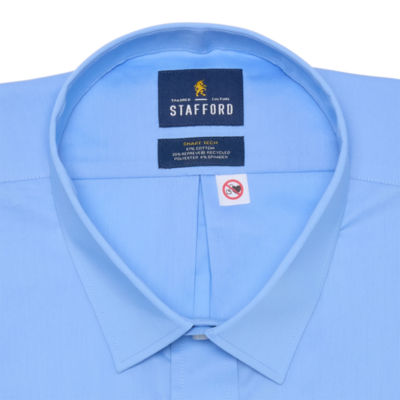 Stafford Smart Tech Mens Big & Tall Regular Fit Easy-on + Easy-off Adaptive Stretch Fabric Wrinkle Free Long Sleeve Dress Shirt