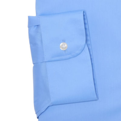 Stafford Smart Tech Mens Big & Tall Regular Fit Easy-on + Easy-off Adaptive Stretch Fabric Wrinkle Free Long Sleeve Dress Shirt