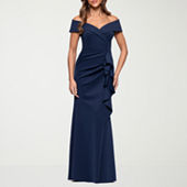 Premier Amour Womens Short Sleeve Evening Gown