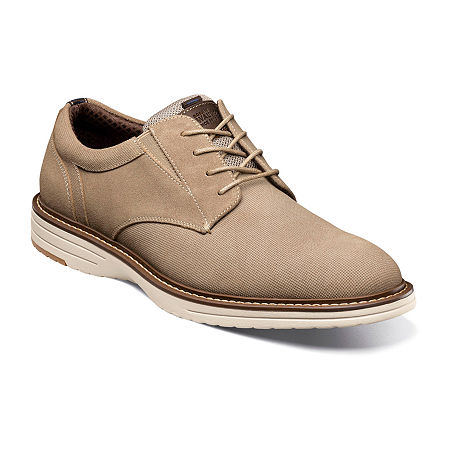 Nunn Bush Griff Mens Closed Toe Oxford Shoes, 12 Wide, Beige