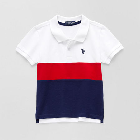 U.S. Polo Assn. Toddler Boys Short Sleeve Polo Shirt, 3t, White