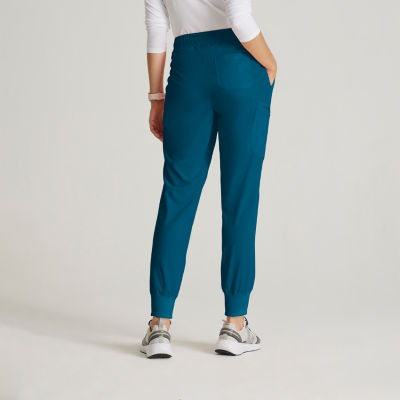 Barco Unify Bup647 Union 5-Pocket Mid-Rise Jogger Womens Petite Stretch Fabric Moisture Wicking Wrinkle Resistant Scrub Pant