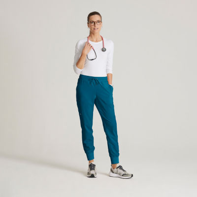 Barco Unify Bup647 Union 5-Pocket Mid-Rise Jogger Womens Plus Tall Stretch Fabric Moisture Wicking Wrinkle Resistant Scrub Pant