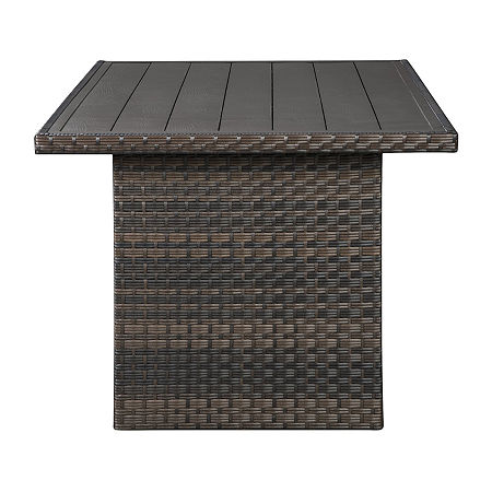 Signature Design By Ashley Easy Isle Patio Dining Table, One Size, Brown