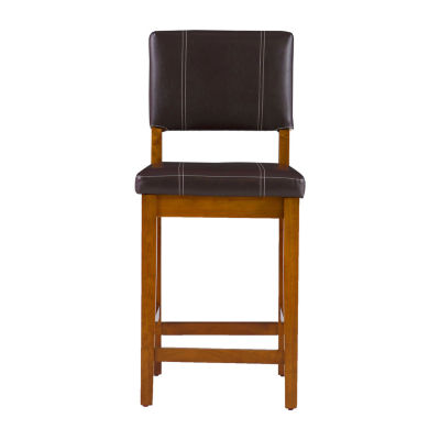 Triena Milano Counter-Height Upholstered Barstool with Back