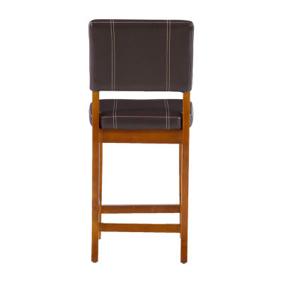 Triena Milano Counter-Height Upholstered Barstool with Back