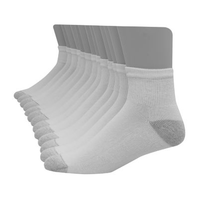 Hanes Ultimate 12 Pair Quarter Socks Mens, Color White JCPenney