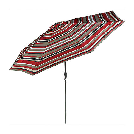 Sunnydaze 9-Foot Patio Umbrella With Push Button Tilt, One Size, Red