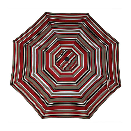 Sunnydaze 9-Foot Patio Umbrella With Push Button Tilt, One Size, Red