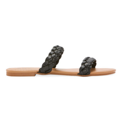 a.n.a Womens Dual Braid Slide Flat Sandals