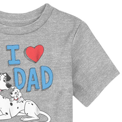 Disney Collection Toddler Unisex Crew Neck Short Sleeve 101 Dalmatians Graphic T-Shirt