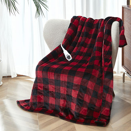 North Star Home Microplush Electric Throws, One Size, Red