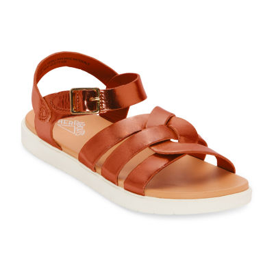 Thereabouts Little & Big Girls Alana Ankle Strap Footbed Sandals