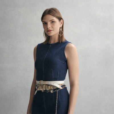 JS Jessica Simpson Jeweled Chain Womens Belt