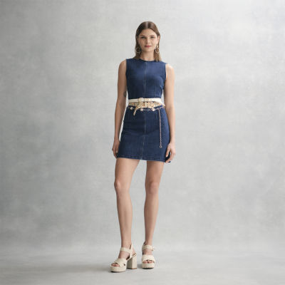 JS Jessica Simpson Shimmer Woven Womens Belt
