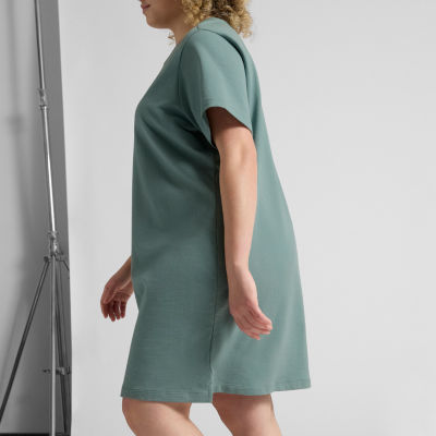 PUMA Womens Plus Short Sleeve T-Shirt Dress