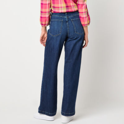 St. John's Bay Womens High Rise Wide Leg Jean