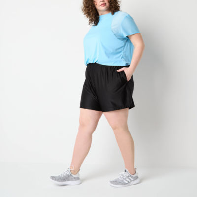 Xersion Womens Plus Mesh Pull-On Short