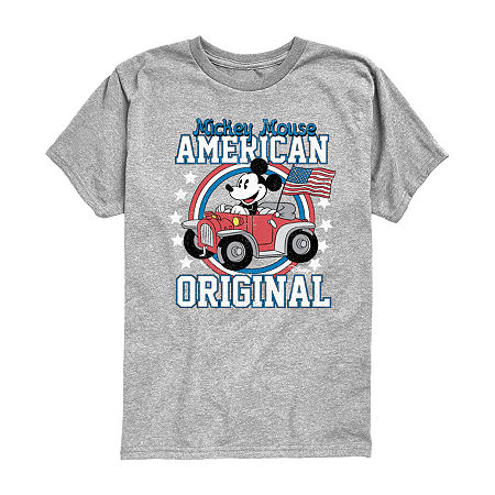 Disney Collection Toddler Boys Crew Neck Short Sleeve Regular Fit Mickey Mouse Graphic T-Shirt, 4t, Gray