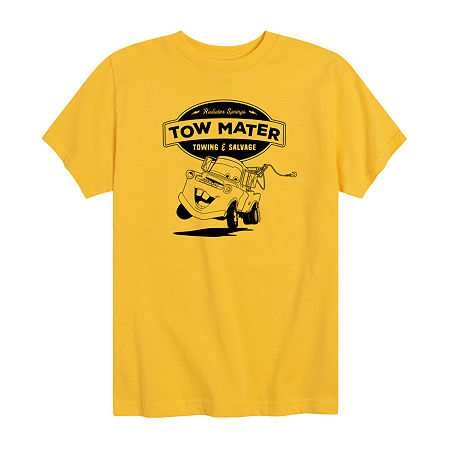 Disney Collection Toddler Boys Crew Neck Short Sleeve Regular Fit Cars Graphic T-Shirt, 2t, Yellow