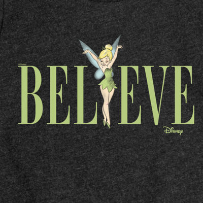 Disney Collection Little & Big Kid Girls Crew Neck Short Sleeve Regular Fit Fairies Tinker Bell Graphic T-Shirt