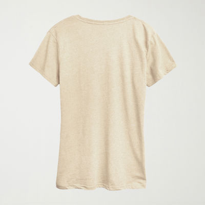 Flowers With Coke Can Womens Crew Neck Short Sleeve Classic Fit Graphic T-Shirt