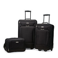 American Tourister 3-Piece Fieldbrook Xlt Lightweight Luggage Set (Black)