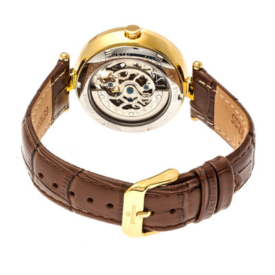 Empress Womens Brown Leather Strap Watch Empem2104