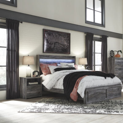 Signature Design by Ashley Baystorm 1-Drawer Nightstand in Dark Gray