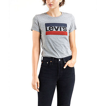 Levi's® Women's Perfect Tee Crew Neck Short Sleeve Graphic T-Shirt -  JCPenney