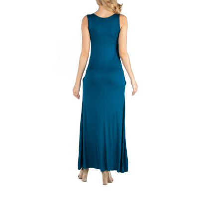 24/7 Comfort Apparel Scoop Neck Sleeveless Maxi Dress