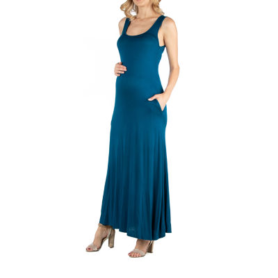 24/7 Comfort Apparel Scoop Neck Sleeveless Maxi Dress