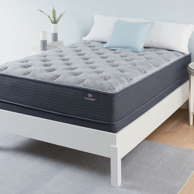 Serta® Lux Chamblee Firm Mattress + Box Spring , Color Blue JCPenney