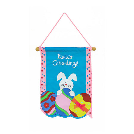 National Tree Co. Easter Greetings Banner Wall Sign, One Size, Blue