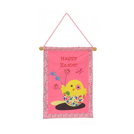 National Tree Co. Pink Happy Easter Banner Wall Sign, One Size, Pink