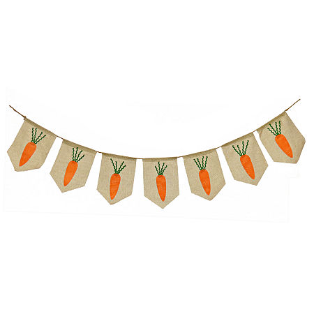 National Tree Co. Carrots Easter Banner Wall Sign, One Size, Orange