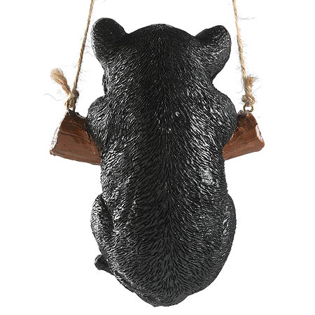 National Tree Co. Black Kitten On A Swing Solid Wall Sculpture, One Size, Black