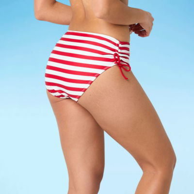 Outdoor Oasis Womens Striped High Waist Bikini Swimsuit Bottom