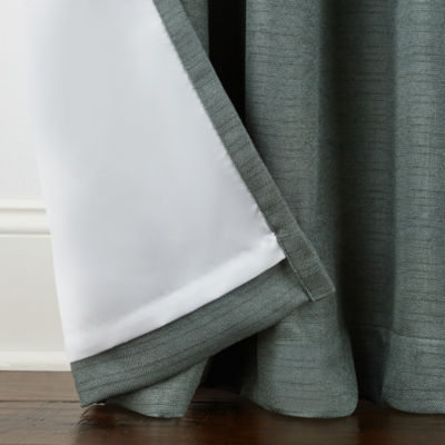 Linden Street Gwen Basketweave Grommet Top Light-Filtering Single Curtain Panel
