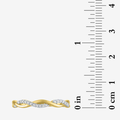 (G-H / Si2-I1) 3MM 1/10 CT. T.W. Lab Grown White Diamond 10K Gold Wedding Band