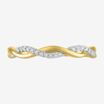 (G-H / Si2-I1) 3MM 1/10 CT. T.W. Lab Grown White Diamond 10K Gold Wedding Band