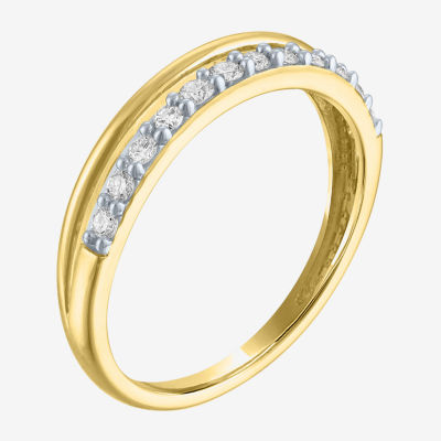 (G-H / Si2-I1) 1/4 CT. T.W. Lab Grown White Diamond 10K Gold Band