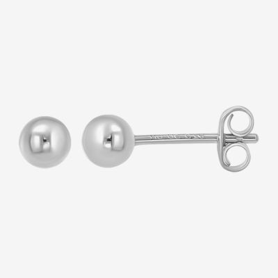 Womens Cubic Zirconia Sterling Silver Round Pair Earring Set