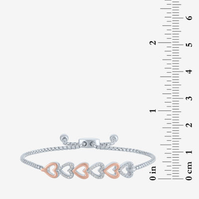 Rhythm & Muse (G-H / Si2-I1) 1/10 CT. T.W. Lab Grown White Diamond Sterling Silver Bolo Bracelet