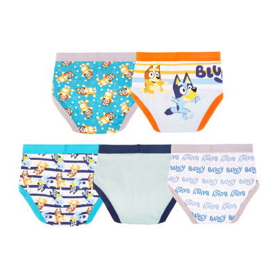 Little & Big Kid Boys Bluey 5 Pack Briefs Bup4895