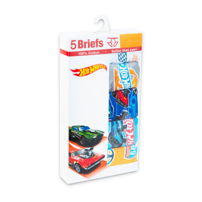 Hot Wheels Little & Big Kid Boys Hot Wheels 5 Pack Briefs Bup2103